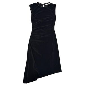 Vintage 90s Sleeveless Ruched Black Dress Blush size small